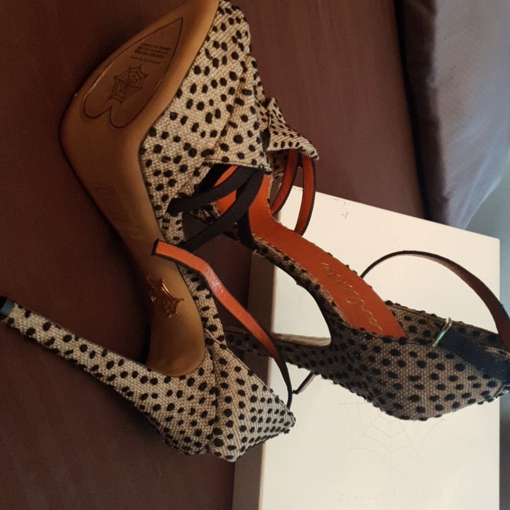 ****SOLD****New charlott olympia polka dot.Sz 42